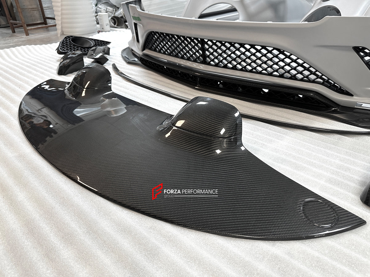 MANSORY STYLE FORZA DRY CARBON BODY KIT for BENTLEY CONTINENTAL GT 2018+  Set includes: Front Bumper Grille Hood Front Fenders Side Mirror Covers Side Trims Side Skirts Folding Roof Cover Rear Spoiler Rear Bumper