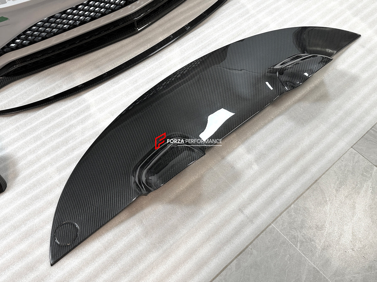 MANSORY STYLE FORZA DRY CARBON BODY KIT for BENTLEY CONTINENTAL GT 2018+  Set includes: Front Bumper Grille Hood Front Fenders Side Mirror Covers Side Trims Side Skirts Folding Roof Cover Rear Spoiler Rear Bumper