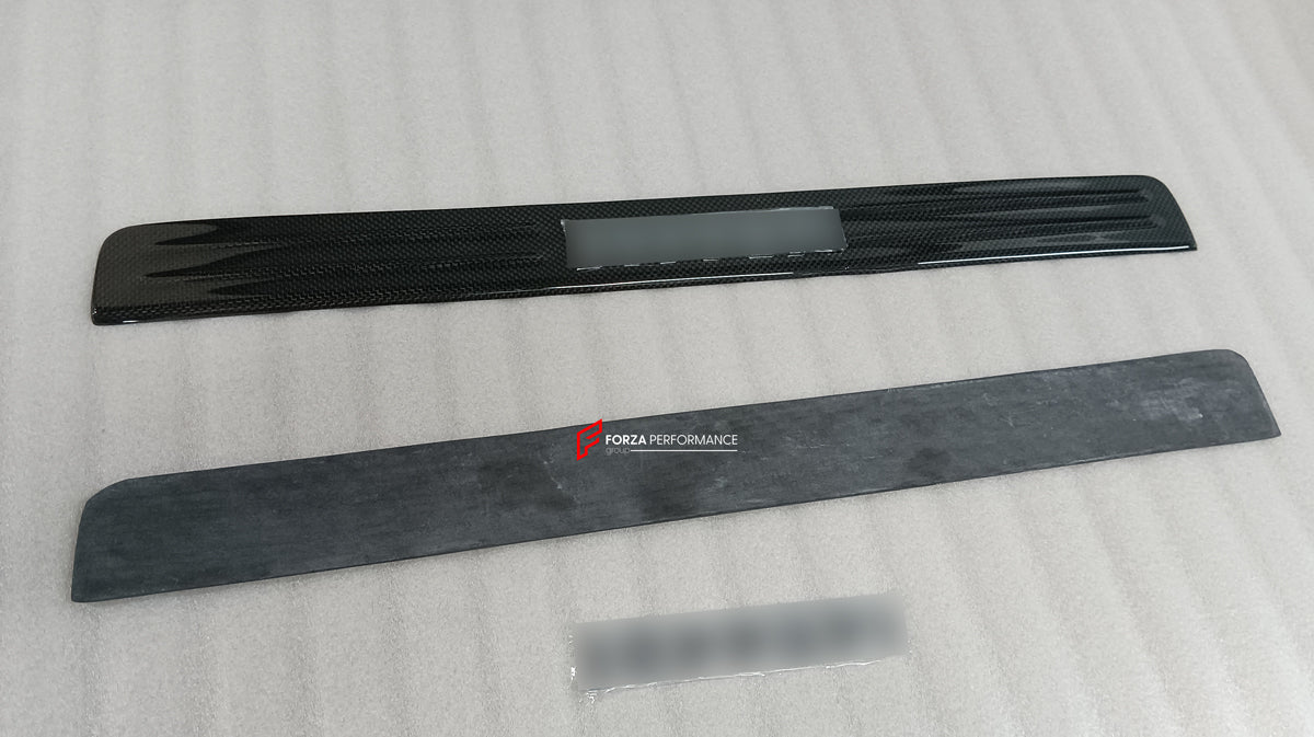 FORZA DRY CARBON INTERIOR KIT for FERRARI 488 GTB, SPIDER  Set includes:  Door Sills Air Conditioning Trims Glove Box Panel Shift Paddles Air Conditioning Control Panel Center Console Bridge Inner Door Panels