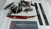 FORZA DRY CARBON INTERIOR KIT for FERRARI 488 GTB, SPIDER  Set includes:  Door Sills Air Conditioning Trims Glove Box Panel Shift Paddles Air Conditioning Control Palnel Center Console Bridge Inner Door Panels
