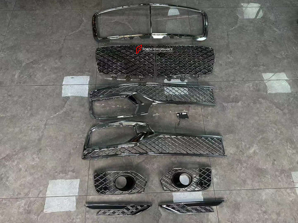 FRONT PARTS for BENTLEY CONTINENTAL GT 2017+    Set includes:  Front Bumper (3SD 807 437) Front Grille (3SD 853 597) Front Mesh (3SD 807 683/684) Front Mesh&nbsp; (3SD 807 647A) Front Mesh (3SD 807 676/675A) Front Mesh (3SD 807 676/675)