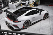 FULL DRY CARBON BODY KIT V3 for PORSCHE 911 992 2018+  Set includes:  Front Lip Front Bumper Vents Side Skirts Hood/Bonnet Spoiler Rear Bumper Mirror Covers Trunk Spoiler Exhaust Tips