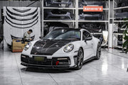 FULL DRY CARBON BODY KIT V3 for PORSCHE 911 992 2018+  Set includes:  Front Lip Front Bumper Vents Side Skirts Hood/Bonnet Spoiler Rear Bumper Mirror Covers Trunk Spoiler Exhaust Tips