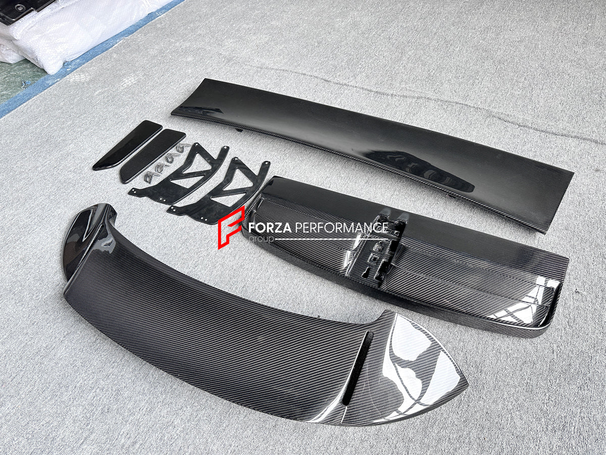 FULL DRY CARBON BODY KIT V3 for PORSCHE 911 992 2018+  Set includes:  Front Lip Front Bumper Vents Side Skirts Hood/Bonnet Spoiler Rear Bumper Mirror Covers Trunk Spoiler Exhaust Tips