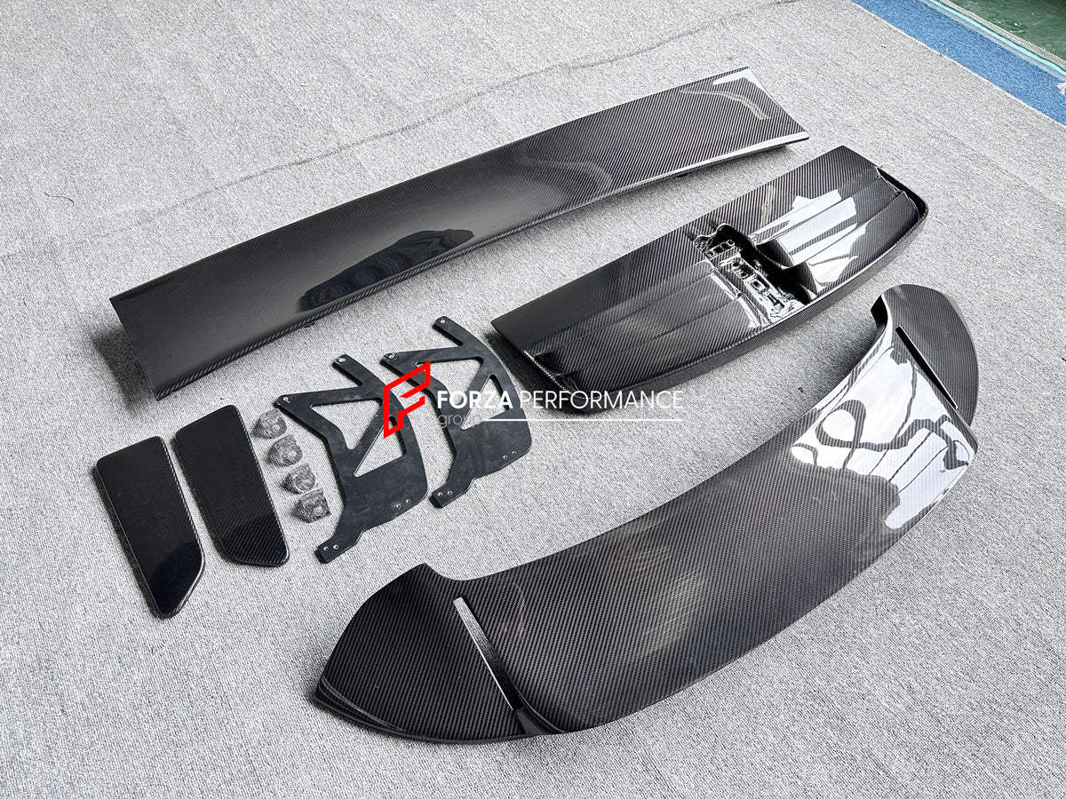 FULL DRY CARBON BODY KIT V3 for PORSCHE 911 992 2018+  Set includes:  Front Lip Front Bumper Vents Side Skirts Hood/Bonnet Spoiler Rear Bumper Mirror Covers Trunk Spoiler Exhaust Tips