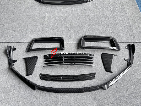 FULL DRY CARBON BODY KIT V3 for PORSCHE 911 992 2018+  Set includes:  Front Lip Front Bumper Vents Side Skirts Hood/Bonnet Spoiler Rear Bumper Mirror Covers Trunk Spoiler Exhaust Tips
