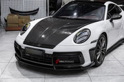 FULL DRY CARBON BODY KIT V3 for PORSCHE 911 992 2018+  Set includes:  Front Lip Front Bumper Vents Side Skirts Hood/Bonnet Spoiler Rear Bumper Mirror Covers Trunk Spoiler Exhaust Tips