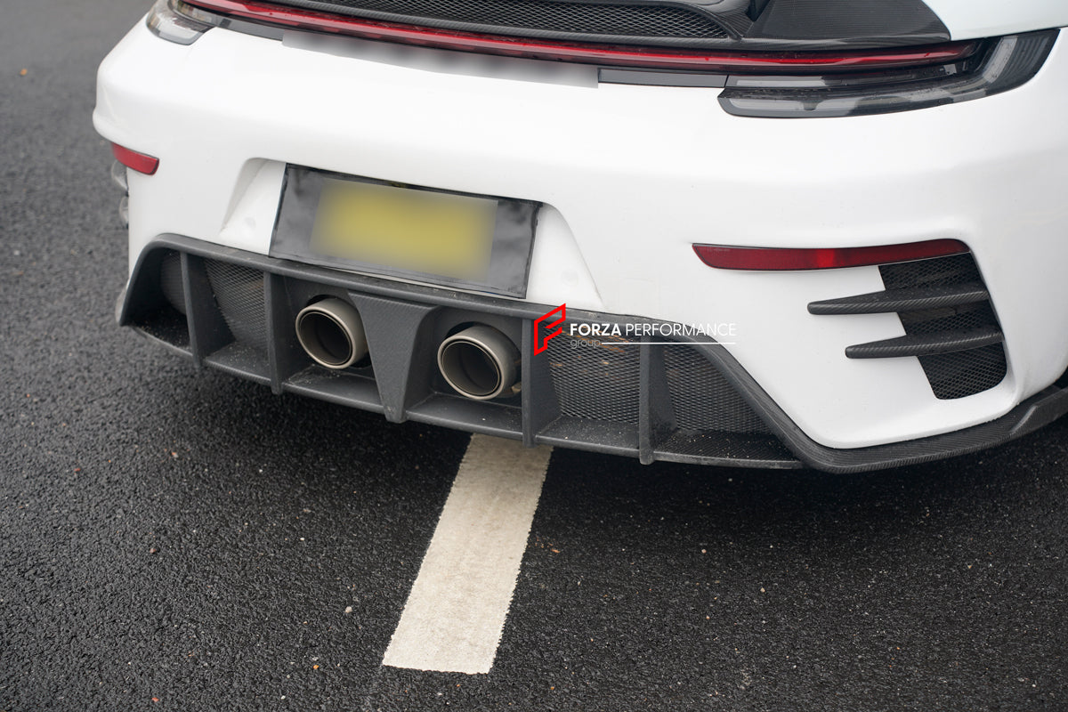 FULL DRY CARBON BODY KIT V3 for PORSCHE 911 992 2018+  Set includes:  Front Lip Front Bumper Vents Side Skirts Hood/Bonnet Spoiler Rear Bumper Mirror Covers Trunk Spoiler Exhaust Tips