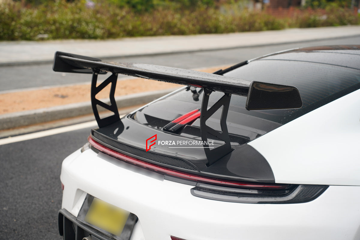 FULL DRY CARBON BODY KIT V3 for PORSCHE 911 992 2018+  Set includes:  Front Lip Front Bumper Vents Side Skirts Hood/Bonnet Spoiler Rear Bumper Mirror Covers Trunk Spoiler Exhaust Tips