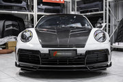 FULL DRY CARBON BODY KIT V3 for PORSCHE 911 992 2018+  Set includes:  Front Lip Front Bumper Vents Side Skirts Hood/Bonnet Spoiler Rear Bumper Mirror Covers Trunk Spoiler Exhaust Tips