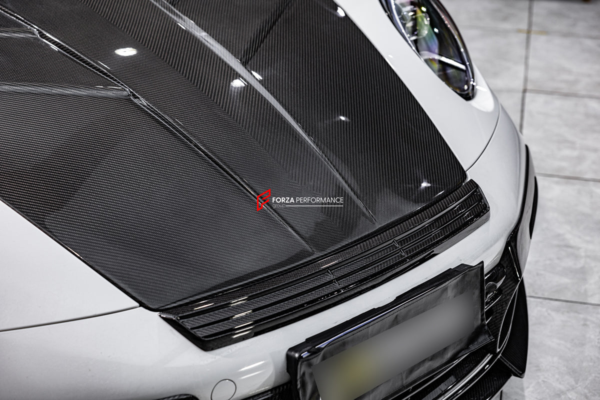 FULL DRY CARBON BODY KIT V3 for PORSCHE 911 992 2018+  Set includes:  Front Lip Front Bumper Vents Side Skirts Hood/Bonnet Spoiler Rear Bumper Mirror Covers Trunk Spoiler Exhaust Tips