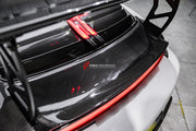 FULL DRY CARBON BODY KIT V3 for PORSCHE 911 992 2018+  Set includes:  Front Lip Front Bumper Vents Side Skirts Hood/Bonnet Spoiler Rear Bumper Mirror Covers Trunk Spoiler Exhaust Tips