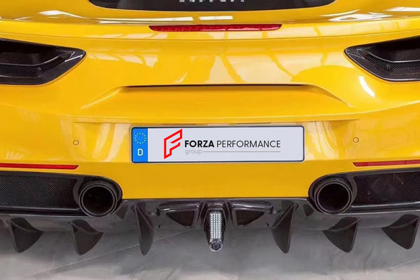 DRY CARBON FIBER EXHAUST TAILPIPE SC Style for FERRARI 488 GTB 2015 - 2019