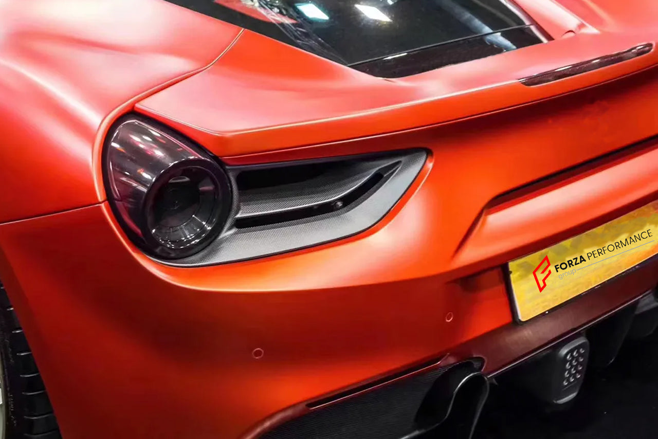 DRY CARBON FIBER Tail Light Cover SC Style for FERRARI 488 GTB 2015 - 2019