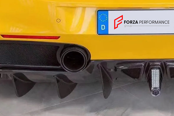 DRY CARBON FIBER EXHAUST TRIM SC Style for FERRARI 488 GTB 2015 - 2019