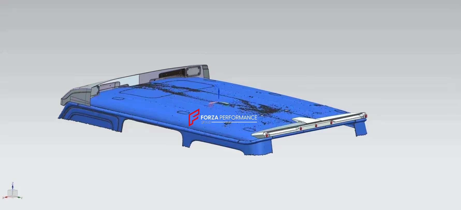 FRONT ROOF LED BAR with REAR SPOILER for Mercedes G Class 2018 - 2024