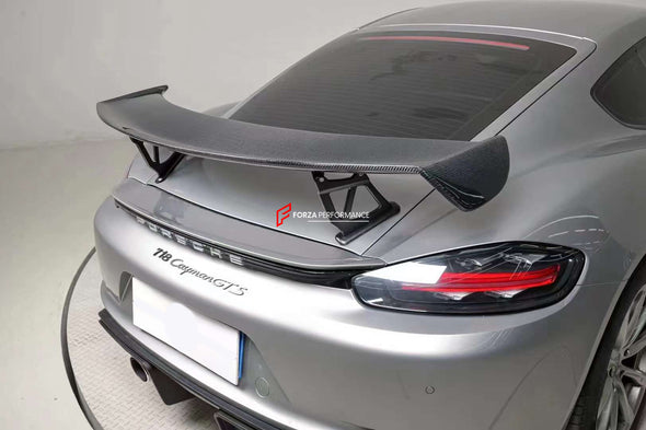 GT4 DRY CARBON REAR SPOILER for PORSCHE CAYMAN BOXSTER 982 718 2016+  Set includes:  Rear Spoiler