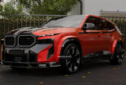CARBON BODY KIT for BMW XM G09 2023+  Set includes:  Front Lip with LED Lights Front Bumper Air Vents Front Bumper Add-ons Headlight Covers Fender Flares Door Covers Rear Bumper Add-ons Rear Diffuser Roof Spoiler Rear Spoiler