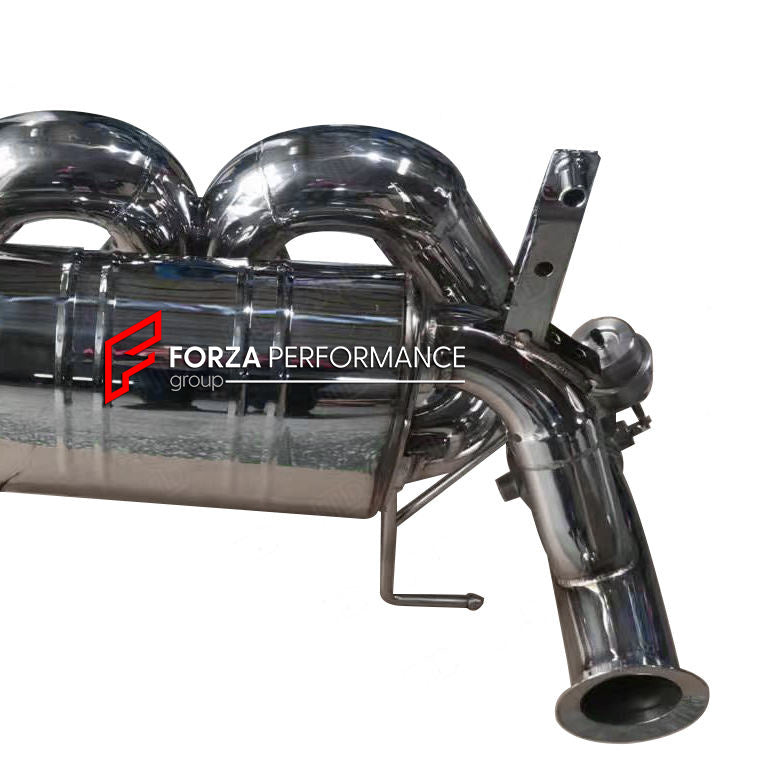 Forza Performance Aggressive sporty sound LAMBORGHINI AVENTADOR LP700 6.5T 2011 - 2016

Set includes:

Valved Bypass Muffler with X Pipe

Exhaust Tips

Electronic Remote Valve Control

Material: Stainless Steel (can be made in Titanium)

Optional: We can offer downpipe and catless downpipe

Production time: 15 days

FEATURES:

Engineered Digital prototyping using 3D CAD design software, each car model chassis has been 3D laser scanned in the factory
Factory run all test cars on Italian 1200HP Dyno machine, 