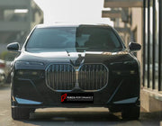 AERO BODY KIT FOR BMW 7 SERIES G70 M760 2022  Set includes:  Front Lip Side Skirts Roof Spoiler Rear Spoiler Rear Diffuser Exhaust Tips