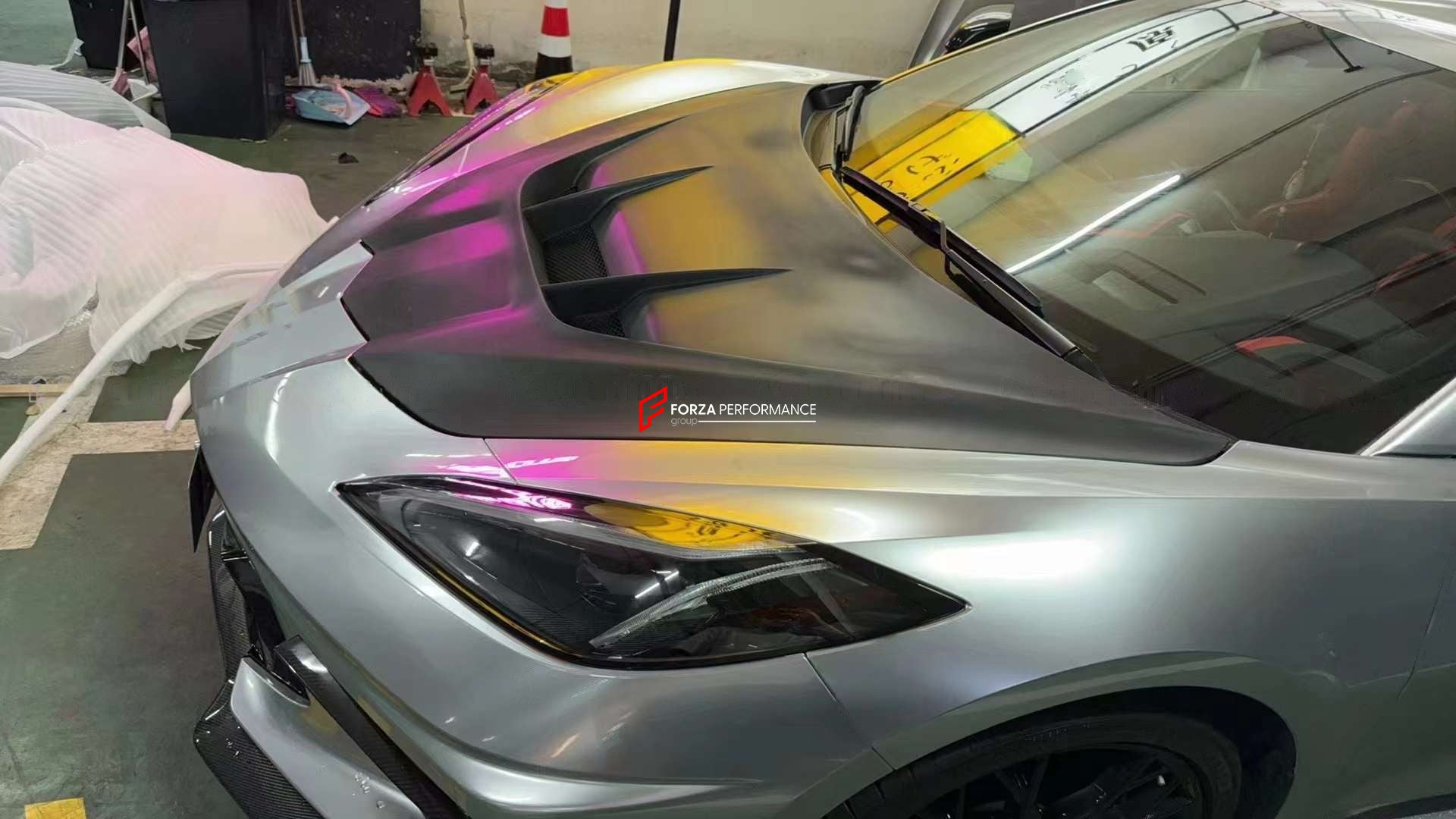 HOOD for CHEVROLET CORVETTE C8 STINGRAY, Z06, E-RAY 2019+  Set includes:   Hood