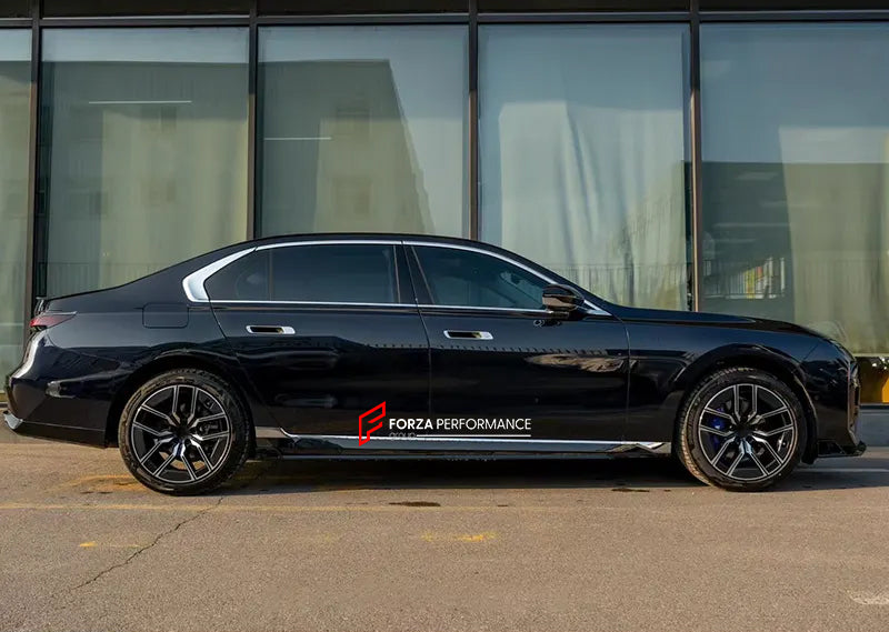AERO BODY KIT FOR BMW 7 SERIES G70 M760 2022  Set includes:  Front Lip Side Skirts Roof Spoiler Rear Spoiler Rear Diffuser Exhaust Tips