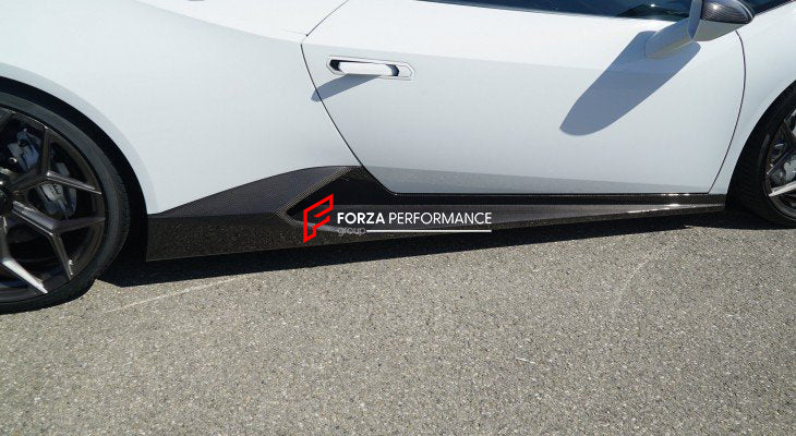 DRY CARBON N TYPE WIDE BODY KIT V2 for LAMBORGHINI HURACAN EVO  Set includes: Front Lip Side Skirts Rear Diffuser Rear Spoiler
