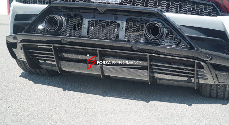 DRY CARBON N TYPE WIDE BODY KIT V2 for LAMBORGHINI HURACAN EVO  Set includes: Front Lip Side Skirts Rear Diffuser Rear Spoiler