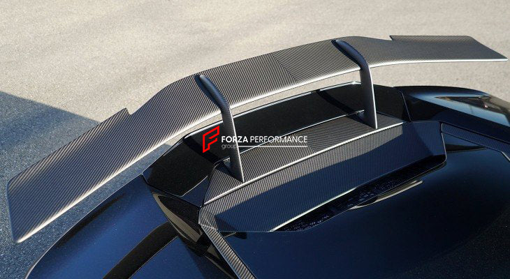 DRY CARBON N TYPE WIDE BODY KIT for LAMBORGHINI HURACAN EVO  Set includes: Front Lip Air Vent Covers Side Skirts Rear Diffuser Rear Spoiler