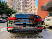 CARBON REAR DIFFUSER WITH EXHAUST TIPS for AUDI A6 C8 2019 - 2024 S6 STYLE

Set includes:&nbsp;

Rear Diffuser
Exhaust Tips

Material: Carbon fiber

NOTE: Professional installation is required