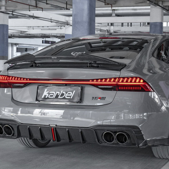 KARBEL CARBON CARBON FIBER REAR DIFFUSER VER.2 FOR AUDI S7 & A7 S LINE 2019-ON C8