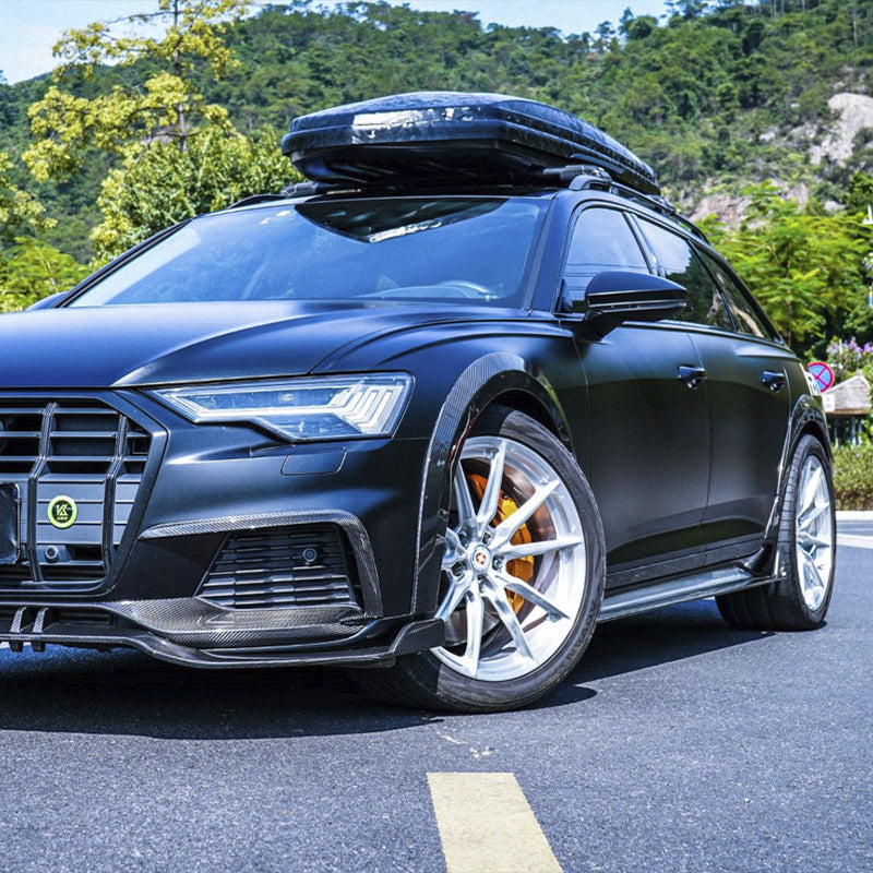 KARBEL CARBON CARBON FIBER SIDE SKIRTS FOR AUDI A6 ALLROAD C8 2020-ON