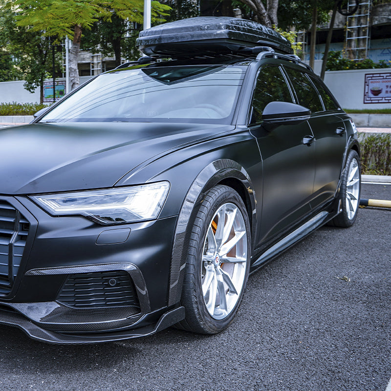 KARBEL CARBON CARBON FIBER SIDE SKIRTS FOR AUDI A6 ALLROAD C8 2020-ON