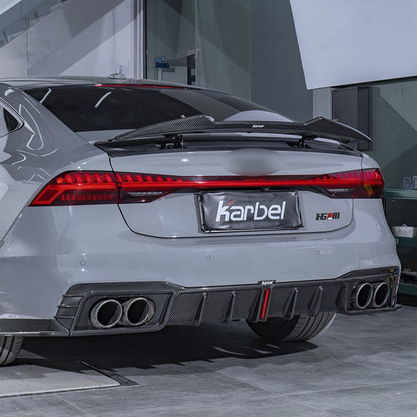 KARBEL CARBON CARBON FIBER REAR DIFFUSER VER.2 FOR AUDI S7 & A7 S LINE 2019-ON C8