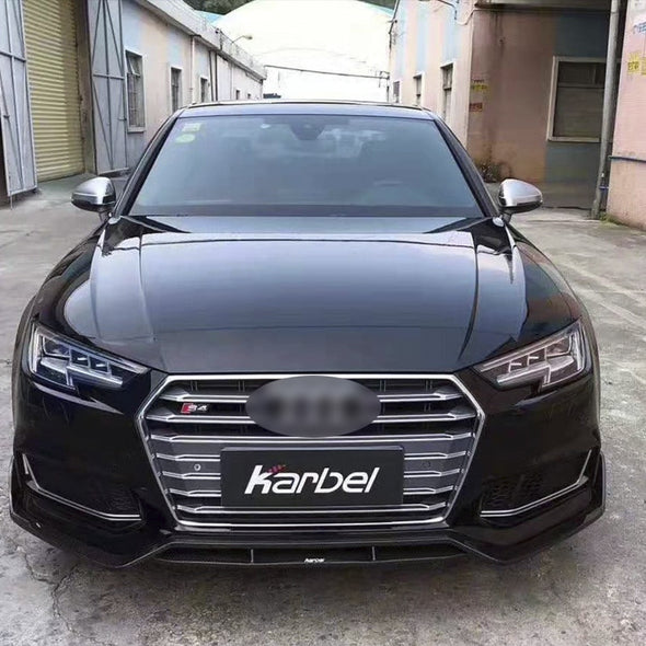 KARBEL CARBON DRY CARBON FIBER FRONT LIP VER.1 FOR AUDI S4 & A4 S LINE 2017-2018 B9