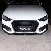 KARBEL CARBON DRY CARBON FIBER FRONT LIP VER.1 FOR AUDI S4 & A4 S LINE 2017-2018 B9