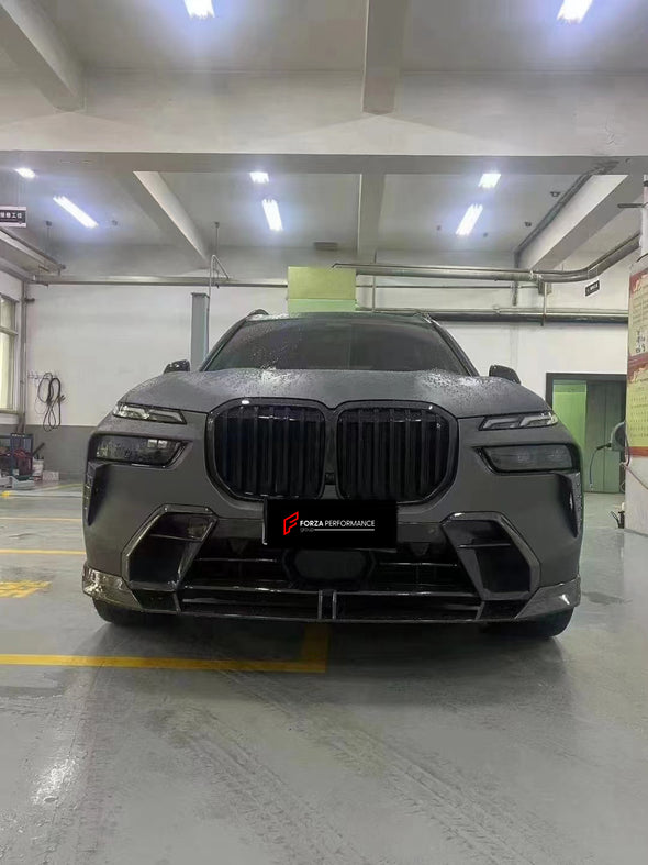 LARTE STYLE BODY KIT for BMW X7 G07 M60i LCI 2023  Set includes:  Front Lip Front Grille Mirror Covers Side Skirts Rear Diffuser Rear Spoiler Roof Spoiler