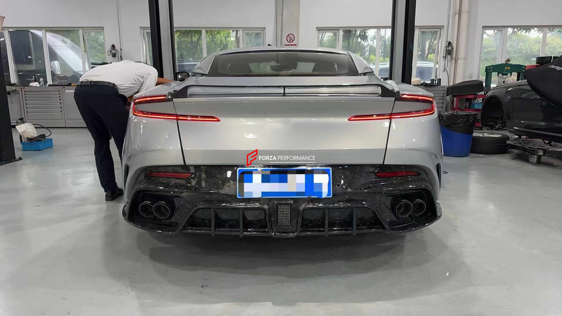 MANSORY CYRUS STYLE FORGED CARBON BODY KIT for ASTON MARTIN DB11      Set includes:  Front Bumper  Front Grille Front Lip Rear Bumper Rear Diffuser with LED Light Side Skirts Hood / Bonnet Mirror Covers Slats For Front Wheel Arch Rear Spoiler