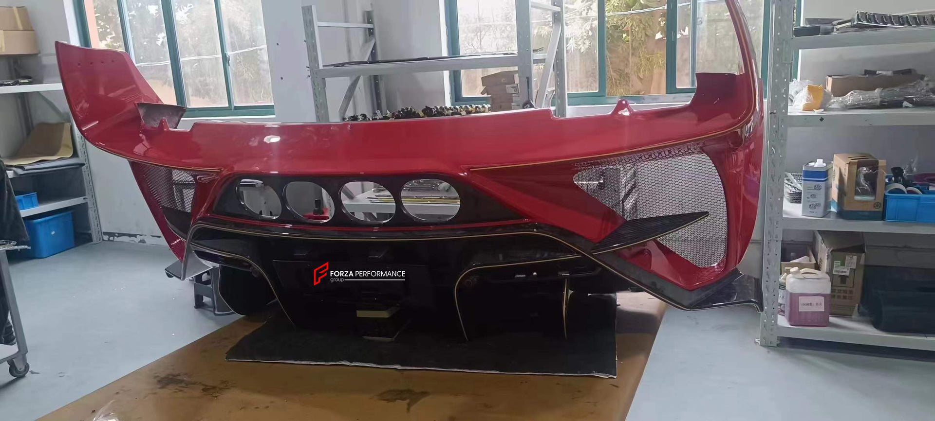 MANSORY STYLE CARBON BODY KIT for FERRARI SF90  Set includes:  Front Bumper Assembly Side Skirts Rear Spoiler Rear Bumper Assembly
