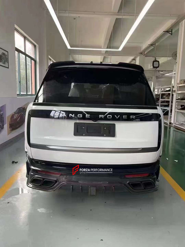 CARBON BODY KIT for LAND ROVER RANGE ROVER L460 EXECUTIVE EDITION 2023+  Set includes:  Front Lip Front Hood Front Grille Side Mirror Covers  Side Air Vents Side Skirts Wheel Arch Liners Rear Roof Spoiler Rear Trunk Spoiler Rear Diffuser