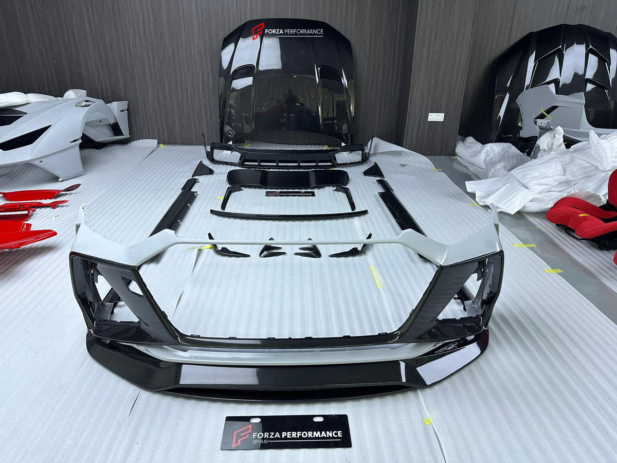 DRY CARBON BODY KIT WITH EXHAUST SYSTEM for AUDI RS6 C8

Set includes:

Front Bumper
Front Lip
Hood
Side Skirts
Roof Spoiler
Rear Diffuser
Exhaust System


Material: Dry Carbon Fiber

NOTE: Professional installation is required

Contact us for pricing


Payment ►
Visa

Mastercard

PayPal with a credit card (add 4.4% at checkout)
Payoneer
Cryptocurrency
Shipment ►
By express DHL/UPS/TNT/FedEx
To the local international airport
Special line by air
Special line by the sea
To Europe and the UK by train

Please 