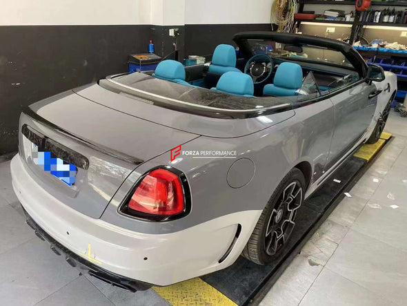 MANSORY STYLE FORGED CARBON BODY KIT for ROLLS-ROYCE DAWN  Set includes:  Cover Folding Top Compartment Lid  Rear Trunk Lid Grip Trim Panel Plate Rear Spoiler Rear Diffuser Exhaust Tips