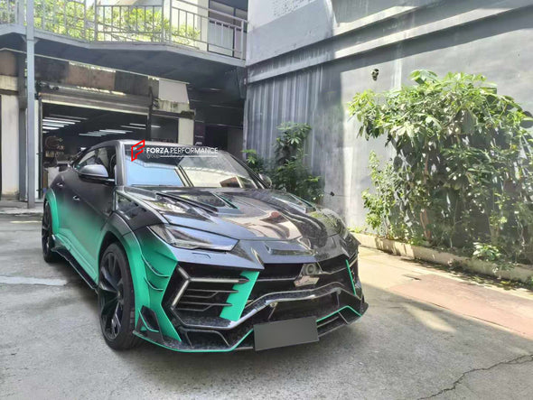 MANSORY VENATUS S STYLE CARBON BODY KIT for LAMBORGHINI URUS S PERFORMANTE  Set includes:  Front Bumper Hood Side Fenders Side Skirts Roof Spoiler Rear Spoiler Rear Bumper Exhaust Tips Exhaust System