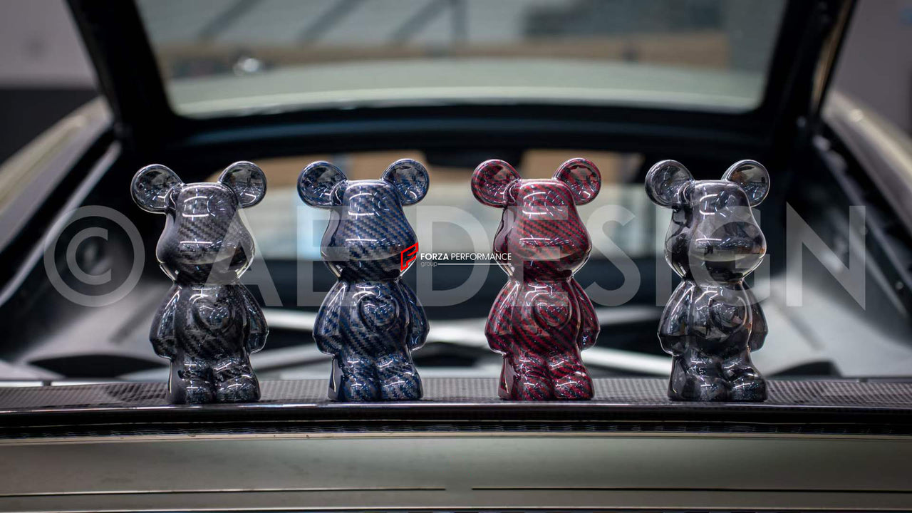MULTICOLOR DRY CARBON | FORGED CARBON BEARS   Whether you want to check the quality of our carbon fiber or simply decorate your interior, we offer a wide selection of carbon bears of different types and colors.  Set includes: Carbon Bear