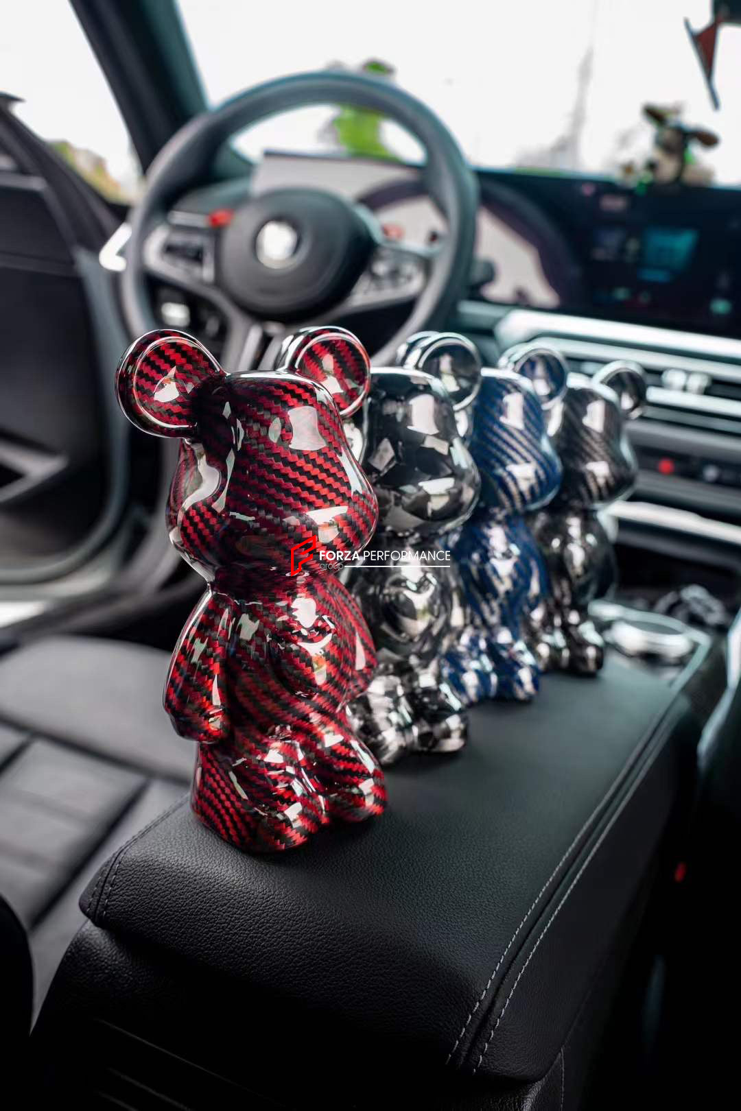 MULTICOLOR DRY CARBON | FORGED CARBON BEARS   Whether you want to check the quality of our carbon fiber or simply decorate your interior, we offer a wide selection of carbon bears of different types and colors.  Set includes: Carbon Bear
