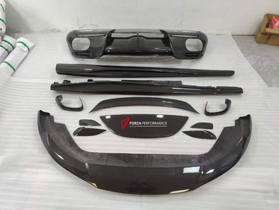 DRY CARBON BODY KIT for FERRARI ROMA  Set includes:  Front Lip Mirror Covers Grille Front Inlet Side Skirts Rear Diffuser Rear Spoiler TailLights Covers Rear Wing Cover