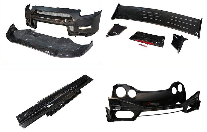 Nissan GTR R35 2008-2016 NSM Style Partial Carbon Fiber Full Body Kit