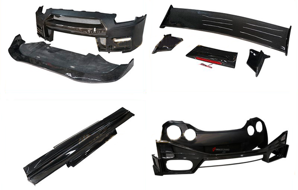 Carbon Fiber Full Body Kit for Nissan GTR R35 2008-2016 NSM Style ...