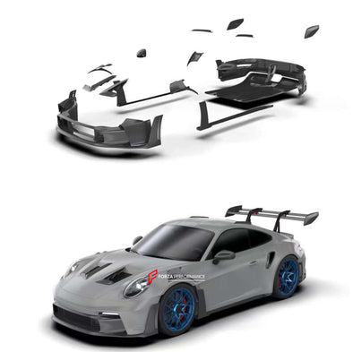 OEM STYLE CARBON REPLACEMENT PARTS for PORSCHE 911 GT3RS  Set includes:  Front Bumper Fender Flares Side Mirror Covers Side Skirts Side Air Vents Rear Spoiler Side Plates Rear Bumper Rear Diffuser