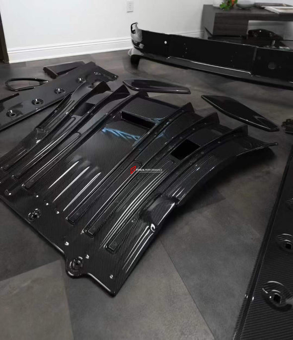 OEM STYLE CARBON REPLACEMENT PARTS for PORSCHE 911 GT3RS  Set includes:  Front Bumper Fender Flares Side Mirror Covers Side Skirts Side Air Vents Rear Spoiler Side Plates Rear Bumper Rear Diffuser